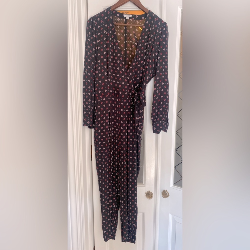 Loft jumpsuit black and red